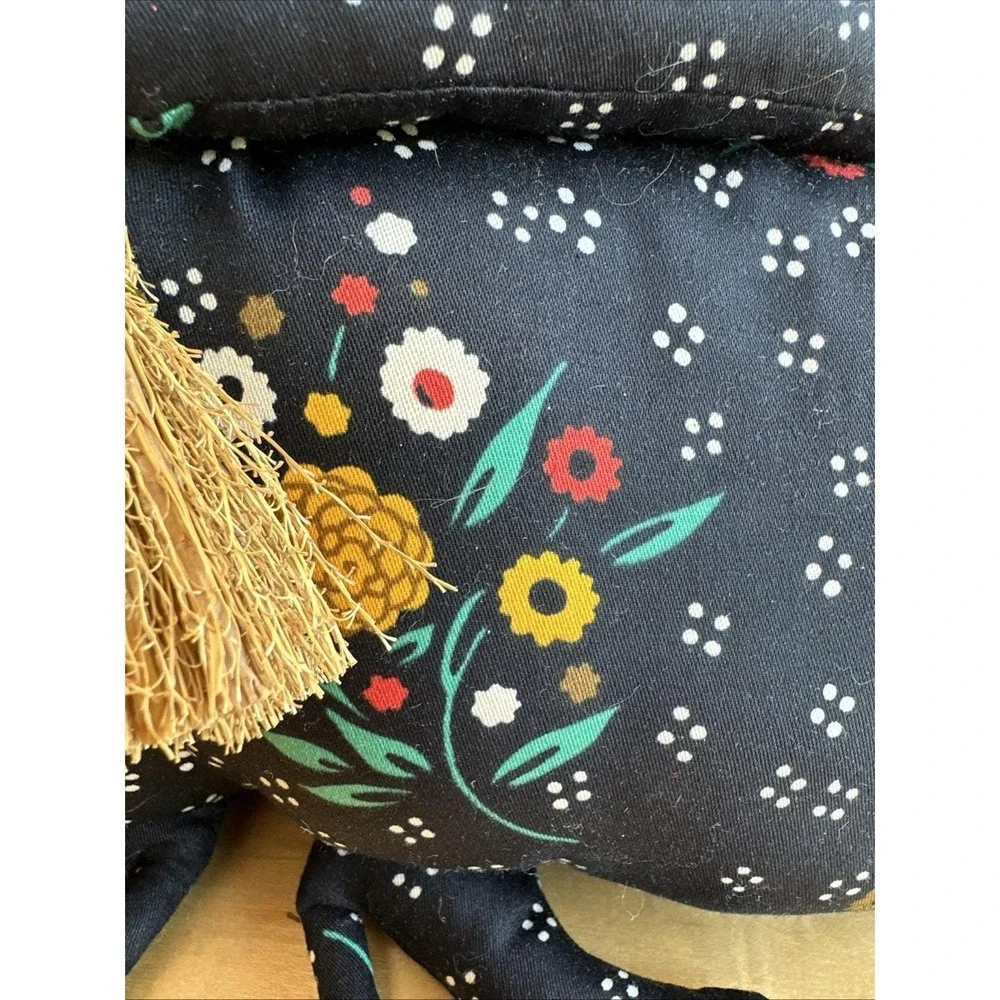 Vintage Witch Couch Pillow Decoration Broom Stick Hat Eyelet Halloween Stuffy‎